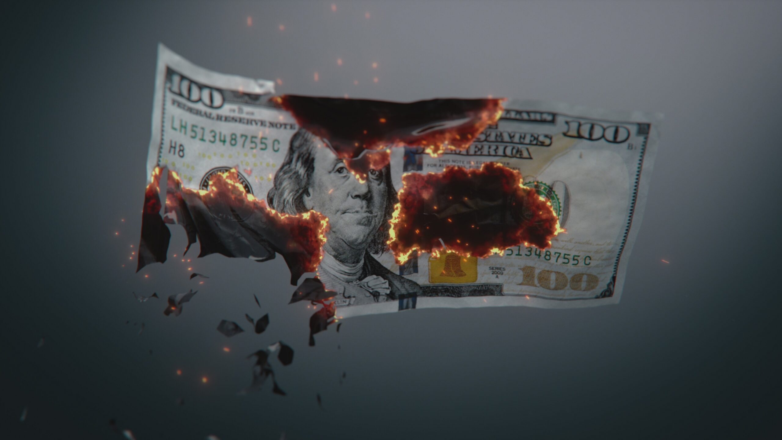 burning money to represent lost compensation in a personal injury case
