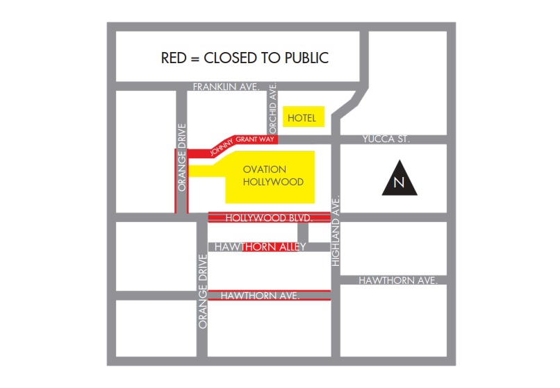 Los Angeles map of road closures
