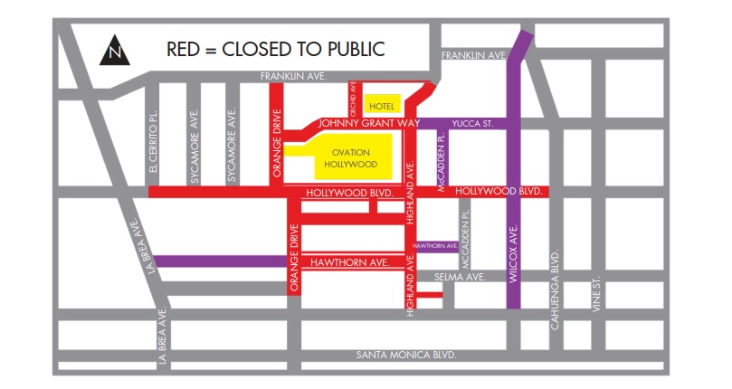 Los Angeles map of road closures