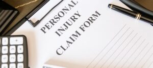 personal injury claim next to a calculator to symbolize how much a claim can be valued
